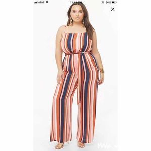 Multi-colored Striped Jumpsuit